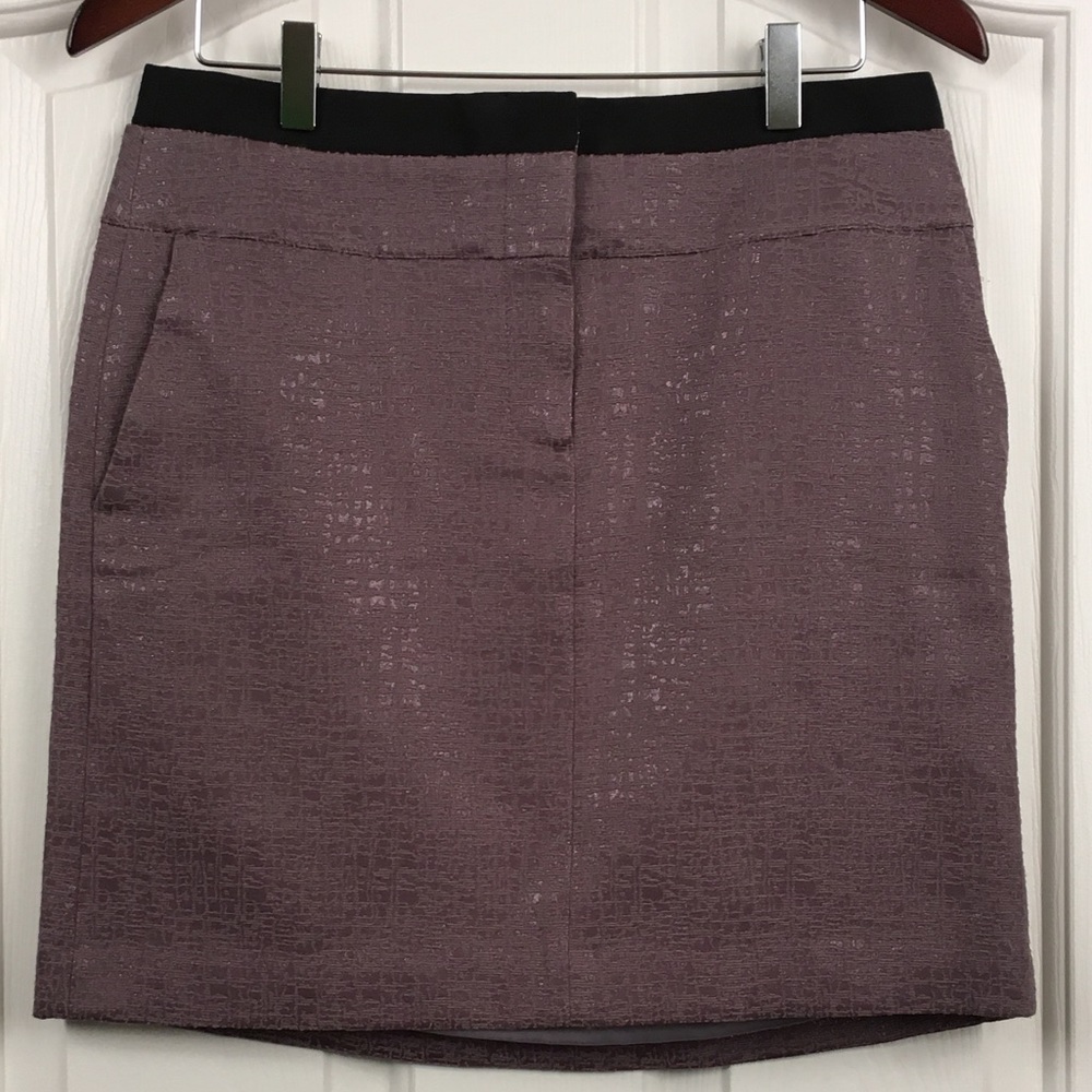 Loft Brown Textured Skirt